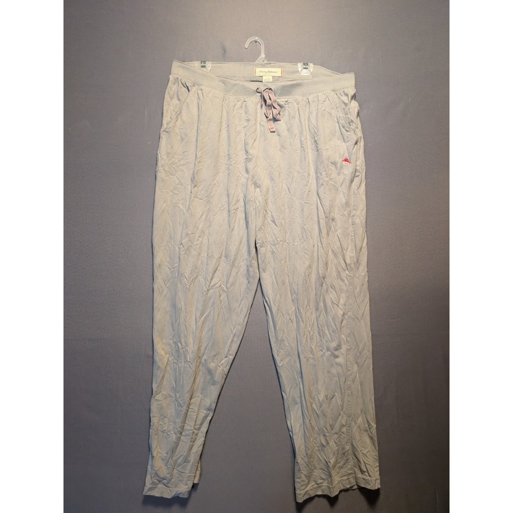 Tommy Bahama Mens XL Gray Lounge Pajama Pants Relaxed Sleepwear Knit Drawstring